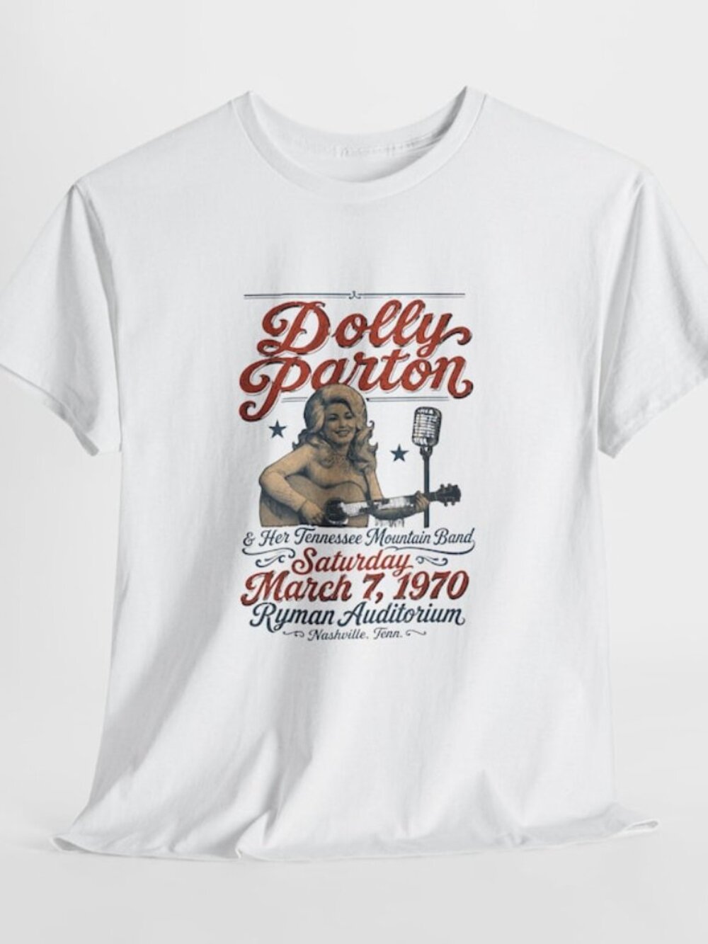 Dolly Parton Concert T-Shirt, 1970 Ryman Auditorium Unisex Tee